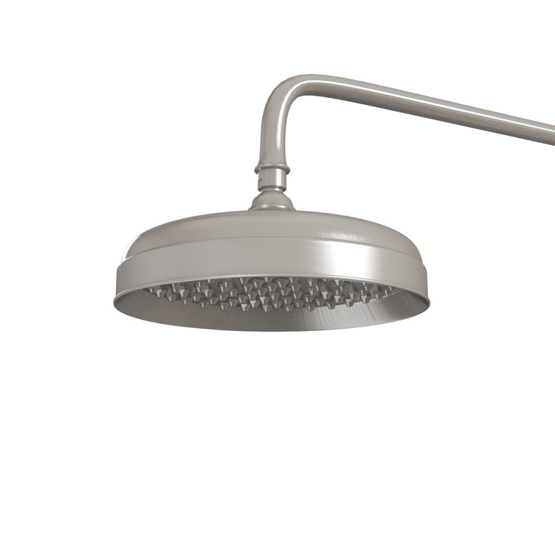 Abbey Thermostatic Rain Fall Shower Faucet Set with Hand Shower (Valve Included), Brushed Nickel