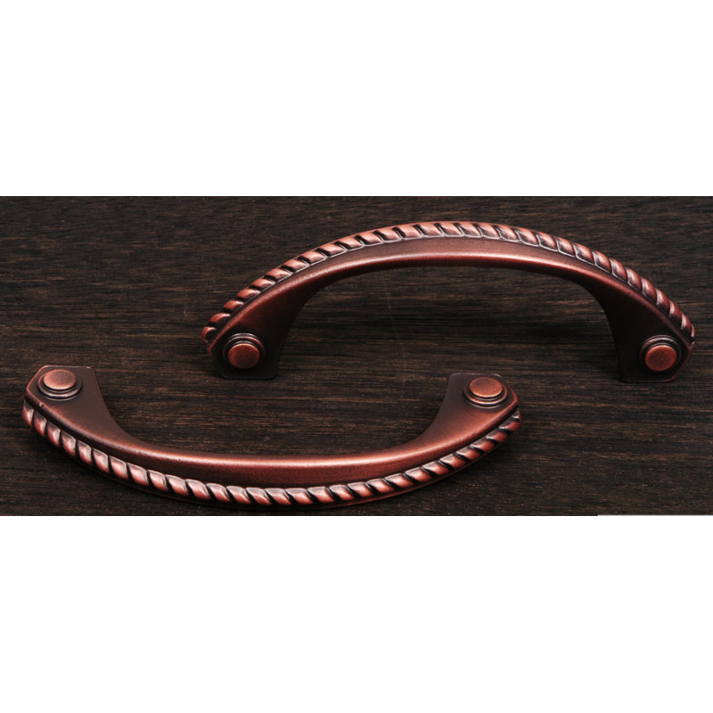 CP Series 3 1/2" Center to Center Arch Pull, Distressed Copper