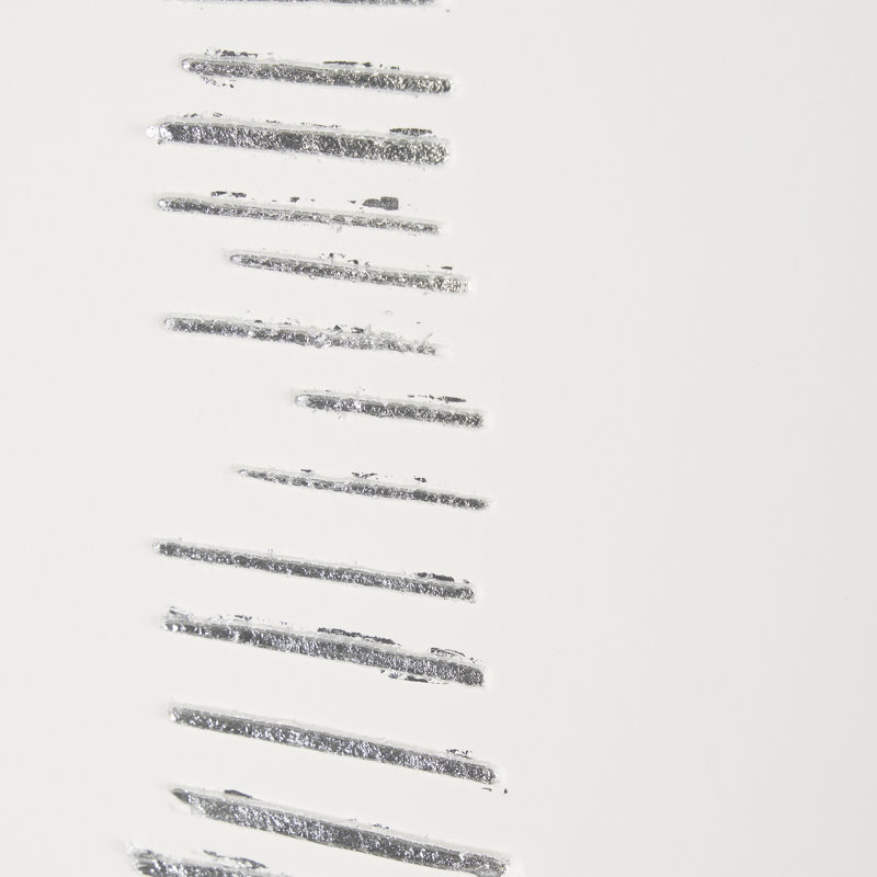 Random Lines Flood a Handmade Original Framed Artwork under Glass, White, Random Lines Silver