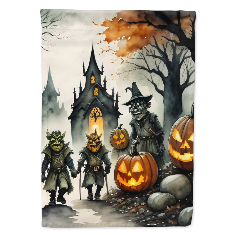 Orcs Spooky Halloween House Flag