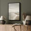 «Minimalist Neutral Beach Shoreline Calm Coastal Scene», reproduction d'art encadrée-639964611-639964610