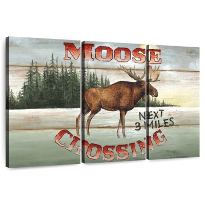 Moose Crossing I Wall Sign
