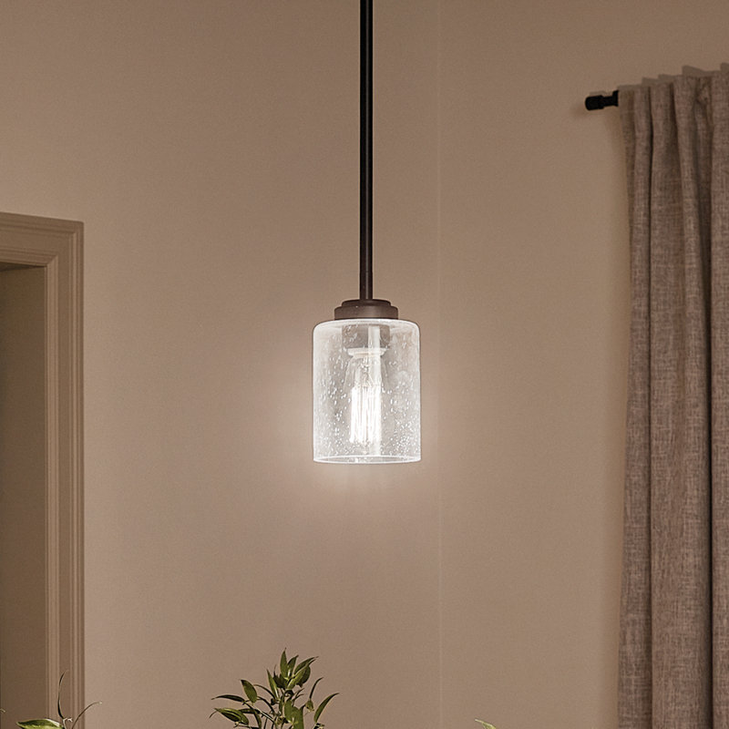 Luminaire suspendu cylindrique simple à 1 lumière Winslow