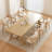 86.61" Brown Rectangular Solid Wood Dining Table-110366716