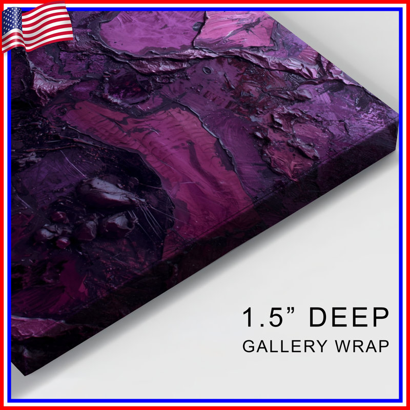 Toile de galerie texturée mauve texturée, 20 po x 24 po