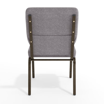 Rayleigh 18.5"W Dot Fabric Stacking Church Chair
