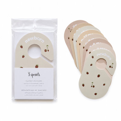 3 Sprouts Baby Closet Dividers (Newborn to 24 Months) – Set of 8 - Strawberry