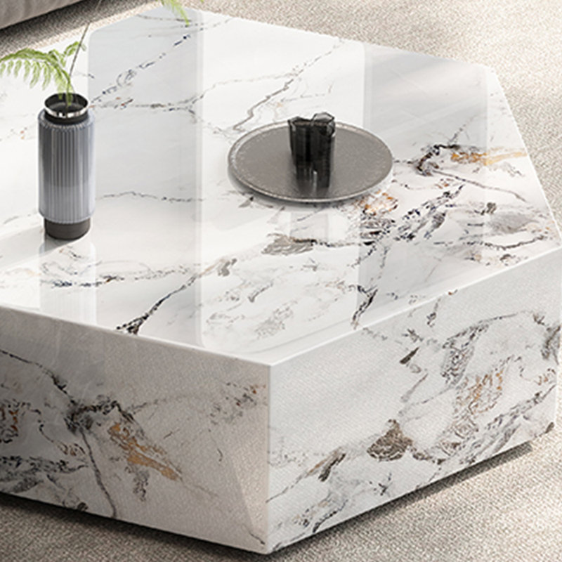 Simple living room hexagonal coffee table