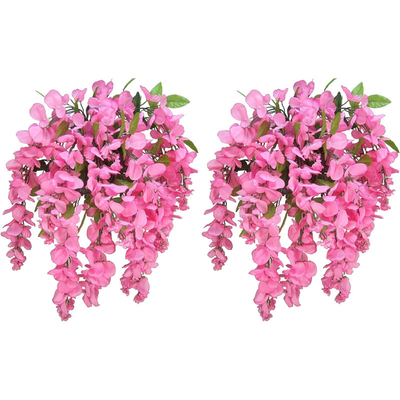 Fleurs et tiges de glycine, Rose
