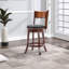 Tabouret de bar pivotant en bois massif-69426626-69426627