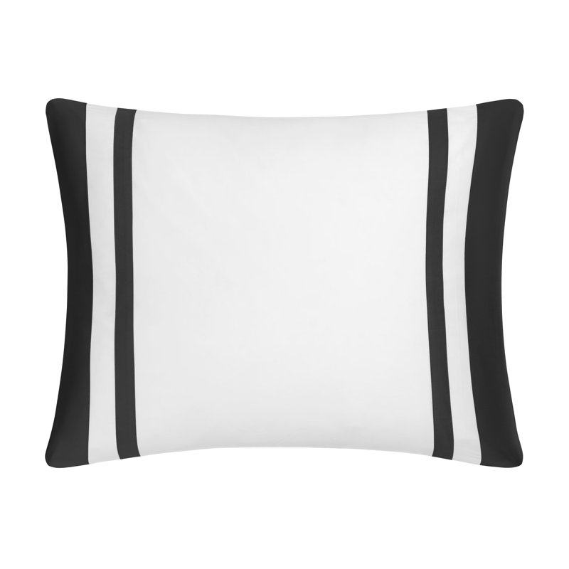 Savoy Sham, White/Black, Euro