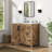 Linsay 36" Fully Assembled Rustic Brown Single Bathroom Vanity with Engineered Stone Marble Top, Soft-Close Doors
