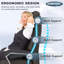 Grande et grande chaise de bureau, chaise de bureau de direction d'unité centrale de 500 lb, chaise de bureau ergonomique à haut dossier avec repose-pieds, chaise de bureau d'ordinateur avec appui-tête réglable-481496963