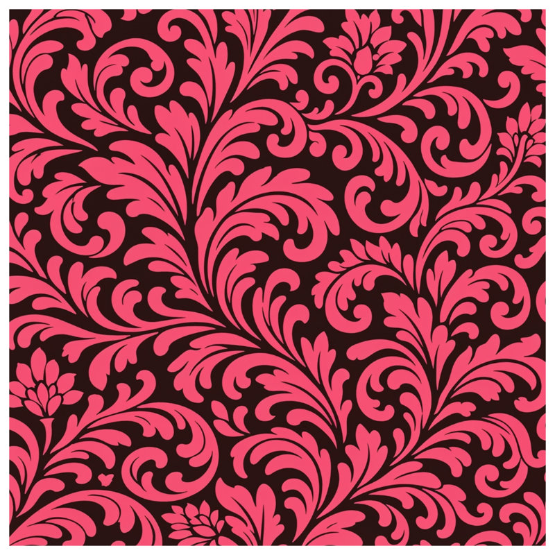 Couvertures damassées florales roses, 60in W x 80in H