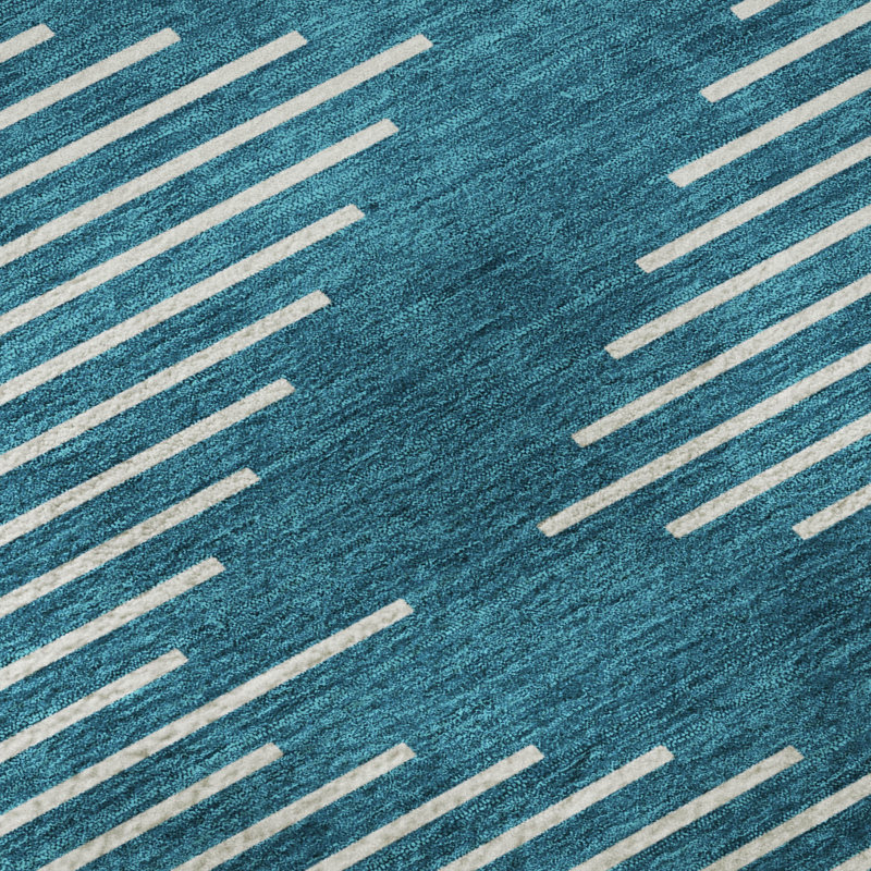 Tapis géométrique Premium lavable à la machine Colmenero AMF1016, Rectangle 5 pi x 7 pi 6 po