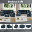 Canapé modulaire modulaire flexible 8 pièces-1183359015