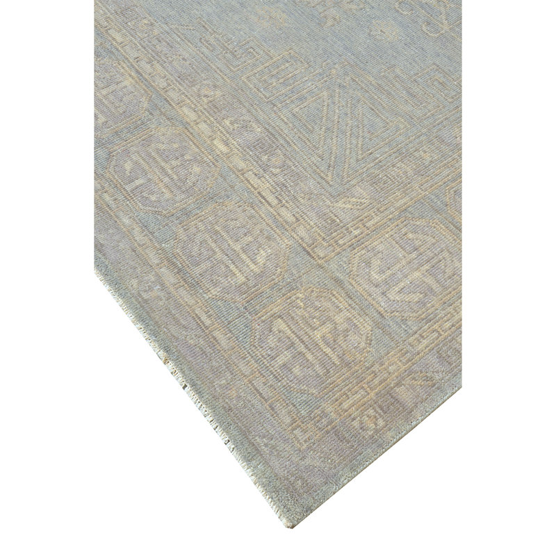 Wool Oriental Area Rug in Gray, Rectangle 2' x 3'