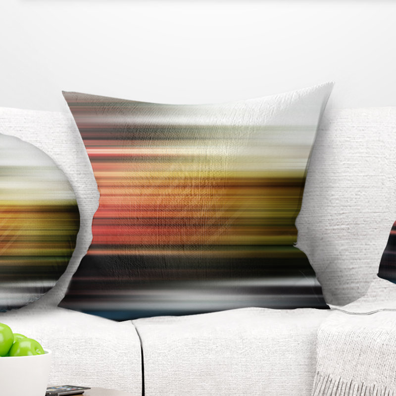 Coussin décoratif horizontal à imprimé abstrait, 16 po x 1 po, Carré