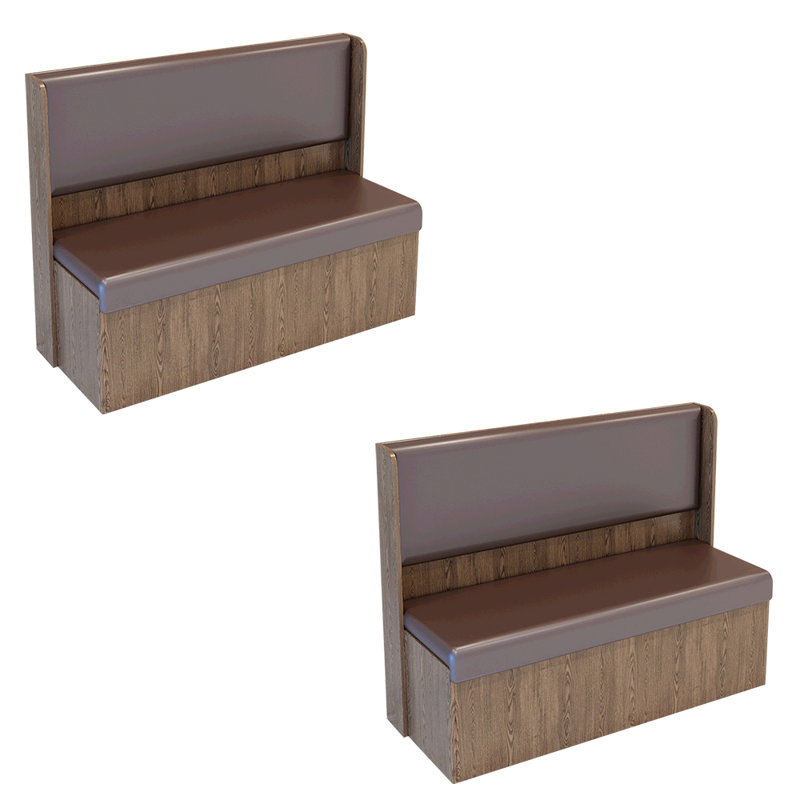 Banc rembourré en similicuir Retro Light Luxury