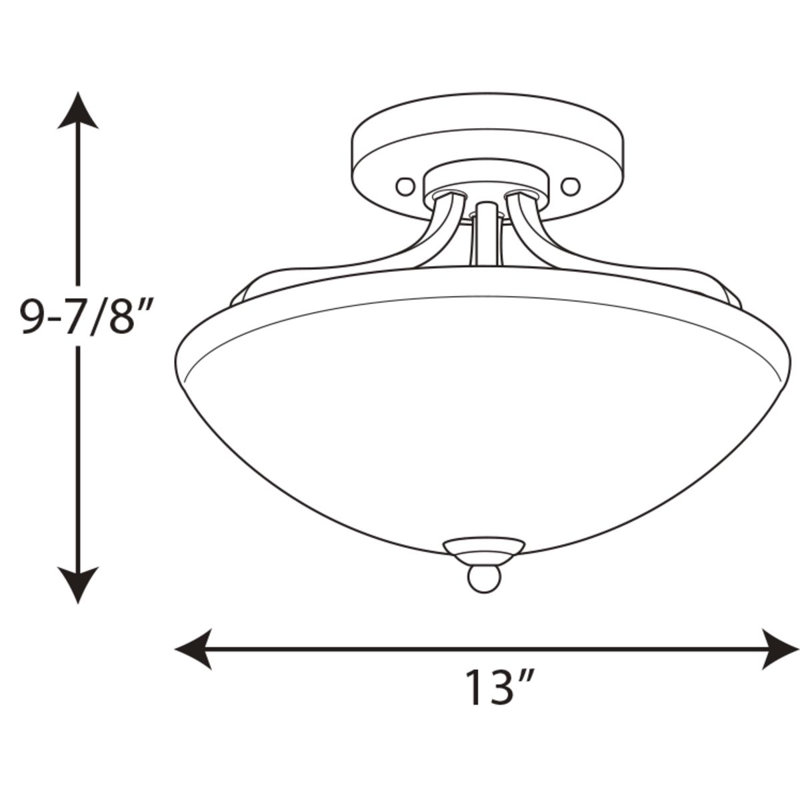 Van Reipen Glass Semi Flush Mount, Antique Bronze