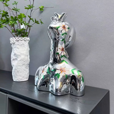 Objet décoratif en verre abstrait doré