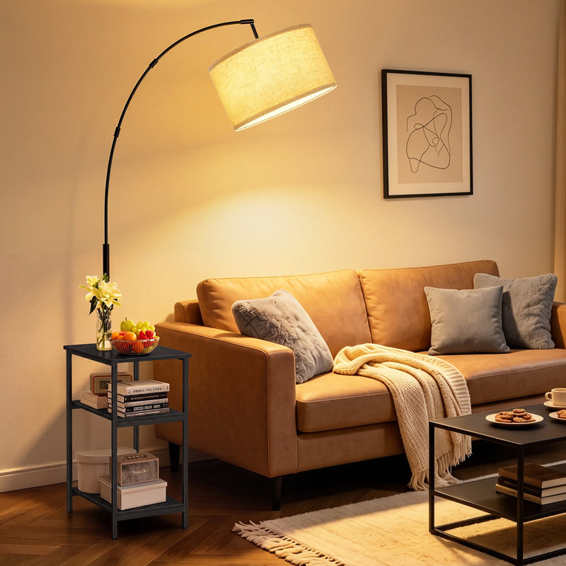 Lampe de table sur pied 75,98 "avec télécommande et prise de recharge USB, Noir