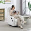 Fauteuil inclinable manuel pivotant de 25,8 po de largeur avec chaleur et massage-1038930474