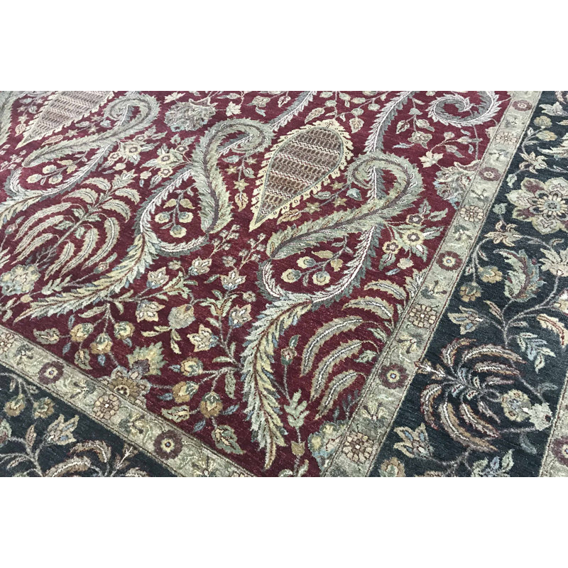 Tapis rouge noué à la main de haute qualité