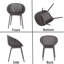 Ensemble de 2 chaises longues modernes - Intérieur / extérieur en plastique PP résistant aux intempéries, léger et empilable pour le patio, la plage, le salon?-32056732