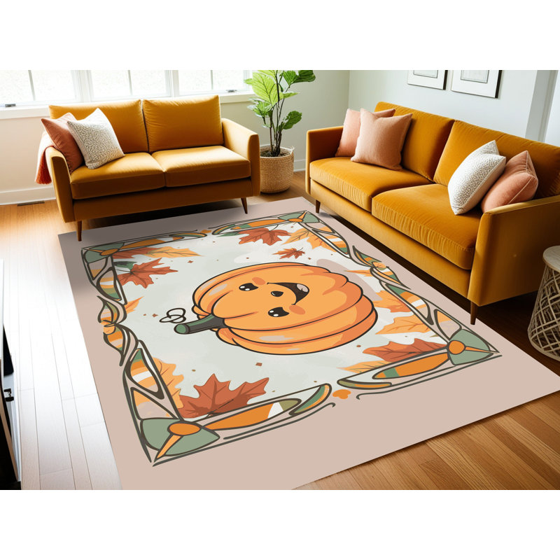 Tapis de Noël lavable The Holiday Aisle®, Rectangle de 5 pi x 8 pi