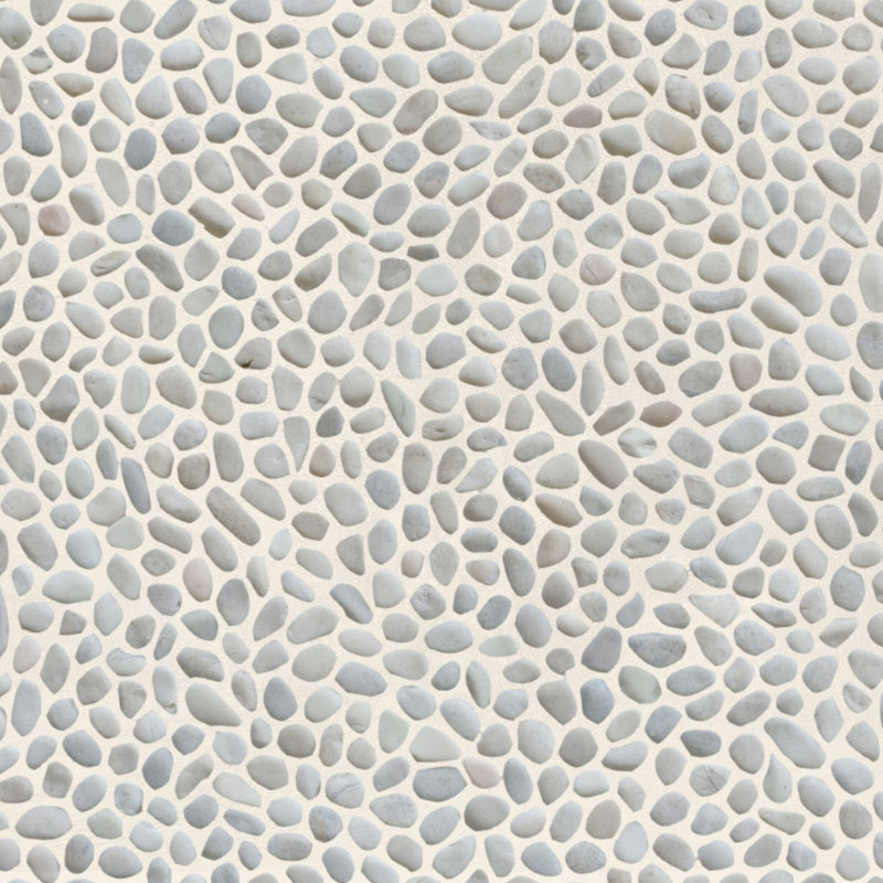 Carreau de mosaïque de pierre naturelle 12 po x 12 po Oregon, Mini blanc