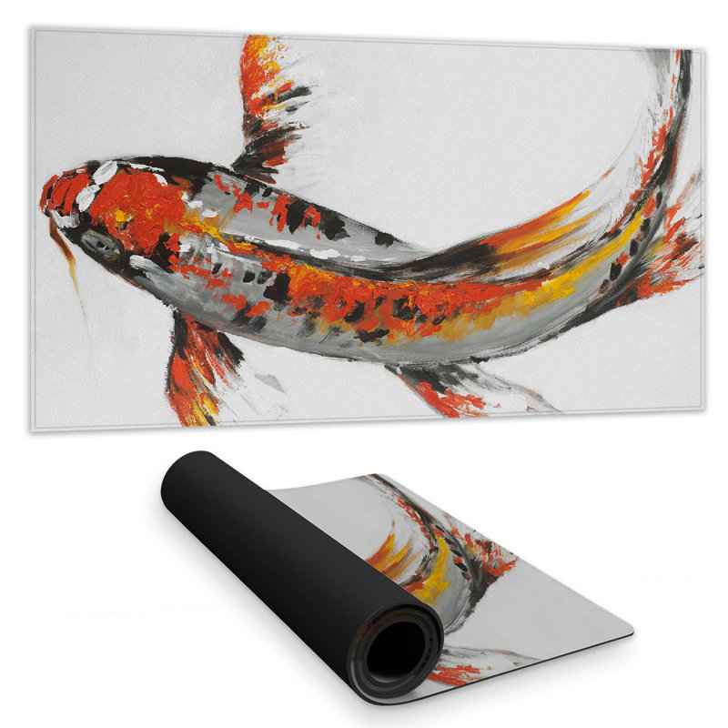 Butterfly koi fish - 15.75"x31.50" Desk mat
