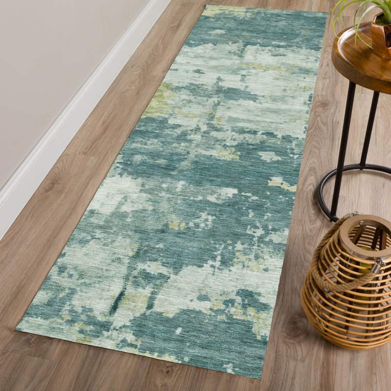 Machine Washable Indoor/Outdoor Earleville ACN2362 Abstract Rug, Runner 2'3" x 7'6"