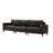 112'' Wide Faux Leather Square Arm Sofa-786131458