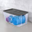 Boîte de rangement stérile empilable transparente de 200 pintes Sterilite, gris, paquet de 6