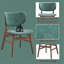 Ensemble de 2 chaises d'appoint en tissu et finition noyer Bevis-354065458