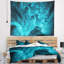 Tapisserie de forêt abstract blue blue psychédélique-28497721