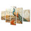 Paon coloré dans un paysage d'automne II - paon, décoration murale - art mural moderne diamant