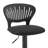 Oneita Modern Adjustable Swivel Matte Black Iron Metal Bar Stool with Black Polyester Seat