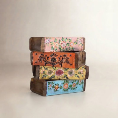 4-Piece Reclaimed Wood Storage Containers