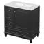 Meuble-lavabo de salle de bain avec lavabo en céramique intégré et charnières à fermeture en douceur parfaits pour les petits espaces-1434607997