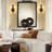 11.73" Modern Outdoor Led Wall Sconce with Water Glass, 3000K Warm White, Set of 2-990810641