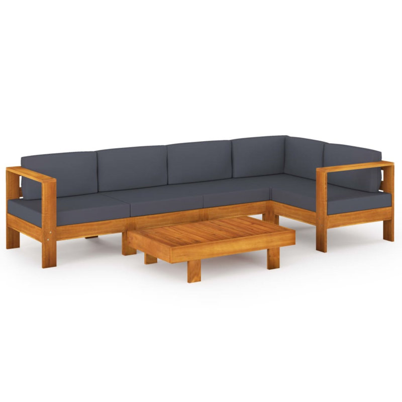 Ensemble de 6 coussins Nordista, Gris foncé
