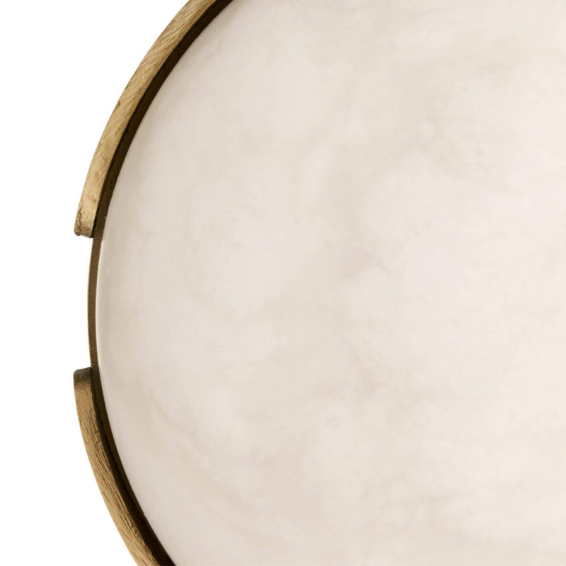 Elara Mini Flush Mount, Antique Brass