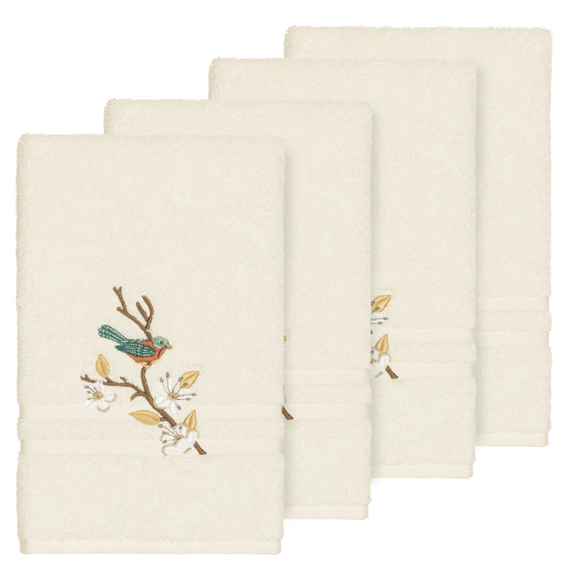 Spring Time Turkish Cotton Hand Towel, Cream