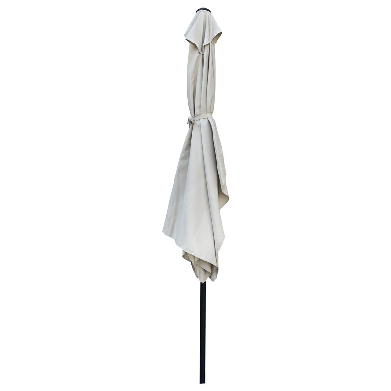 Parasol d'extérieur rectangulaire de 6 x 9 pi - Structure en acier thermolaqué, fonction d'inclinaison pour la construction de la piscine, du patio et de la zone de 9 x 6 pi