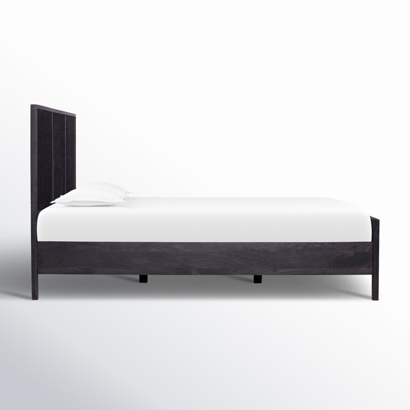 Sydney Bed, King, Black Wash W/ Black Cane