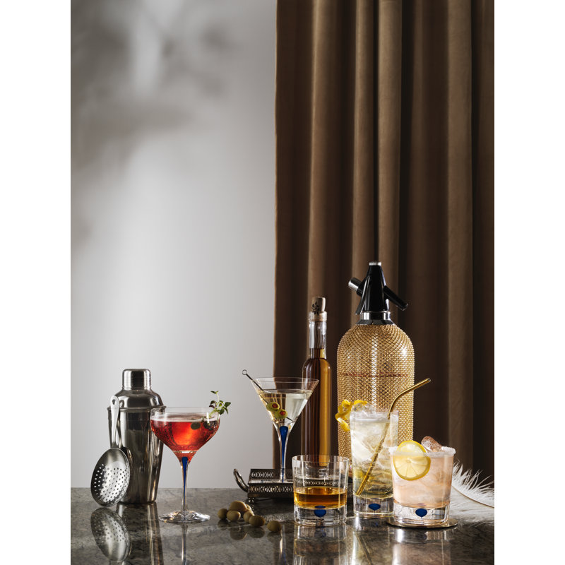 Intermezzo 8 oz. Whiskey Glass, Blue, 8 oz.