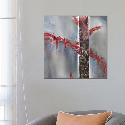 Red Splash II by Nelly Geurts - Wrapped Canvas Gallery-Wrapped Canvas Giclée