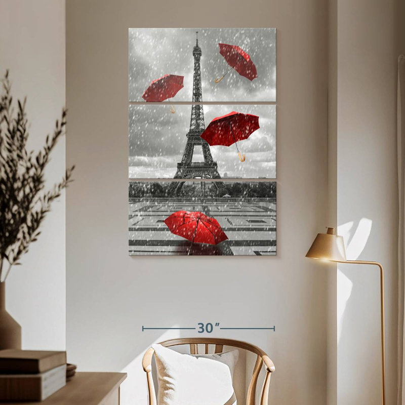 Parasols Masam Pop Red Paris, H 65 po x l 42 po